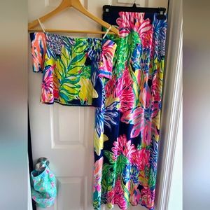 Lilly Pulitzer Mansi Crop Top maxi set